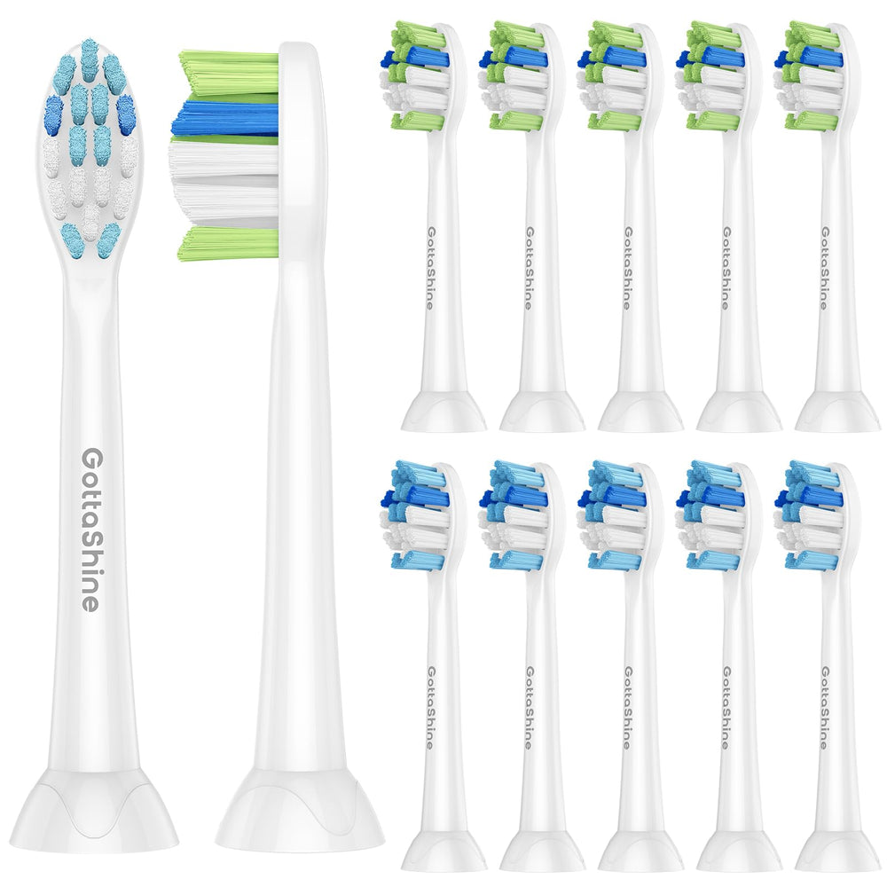 GottaShine pack frontal 12 cabezales compatible Sonicare para higiene continua
