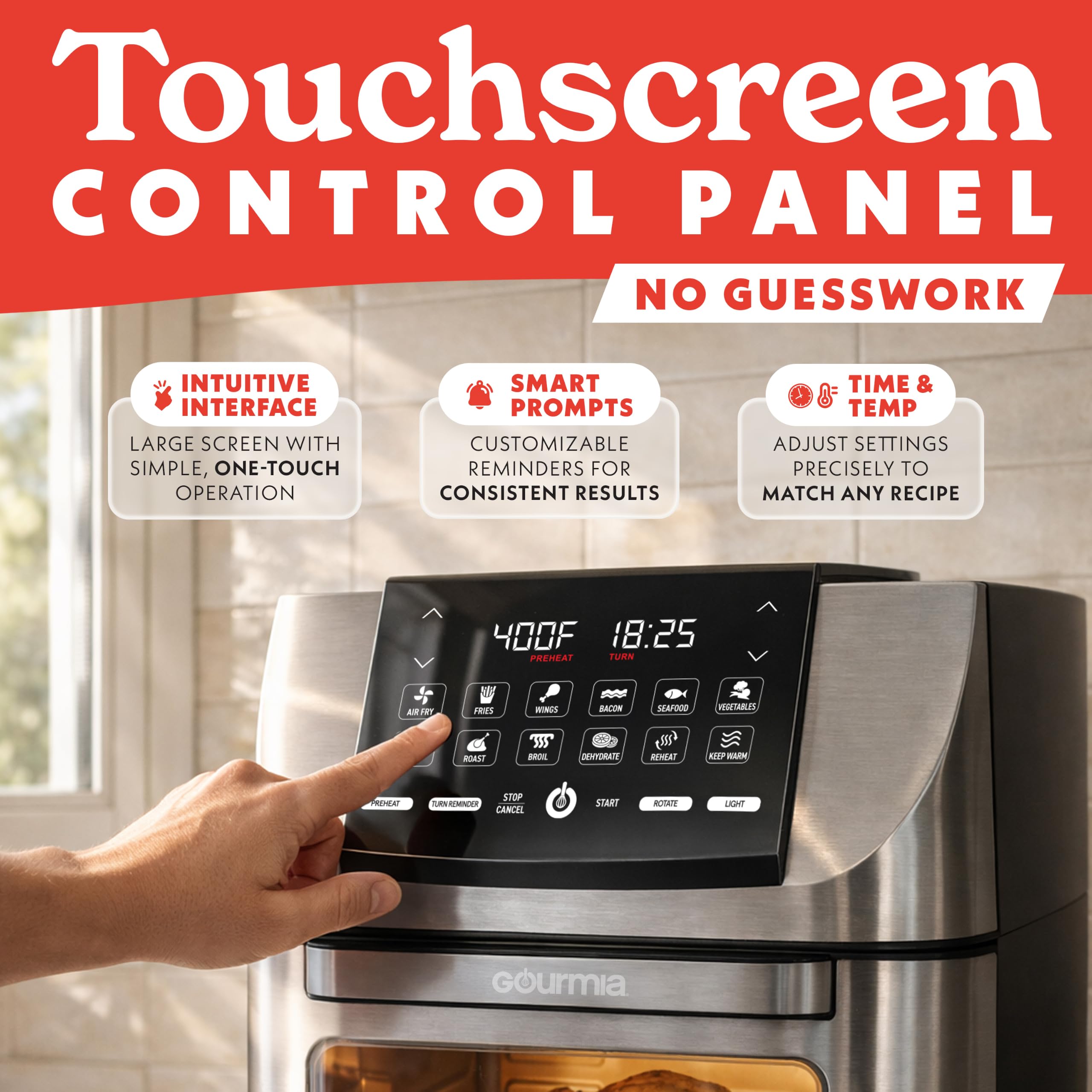 Gourmia panel digital con presets, uso sencillo y control preciso