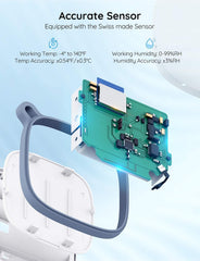 Govee display in use showing temperature and humidity, instant monitoring benefit