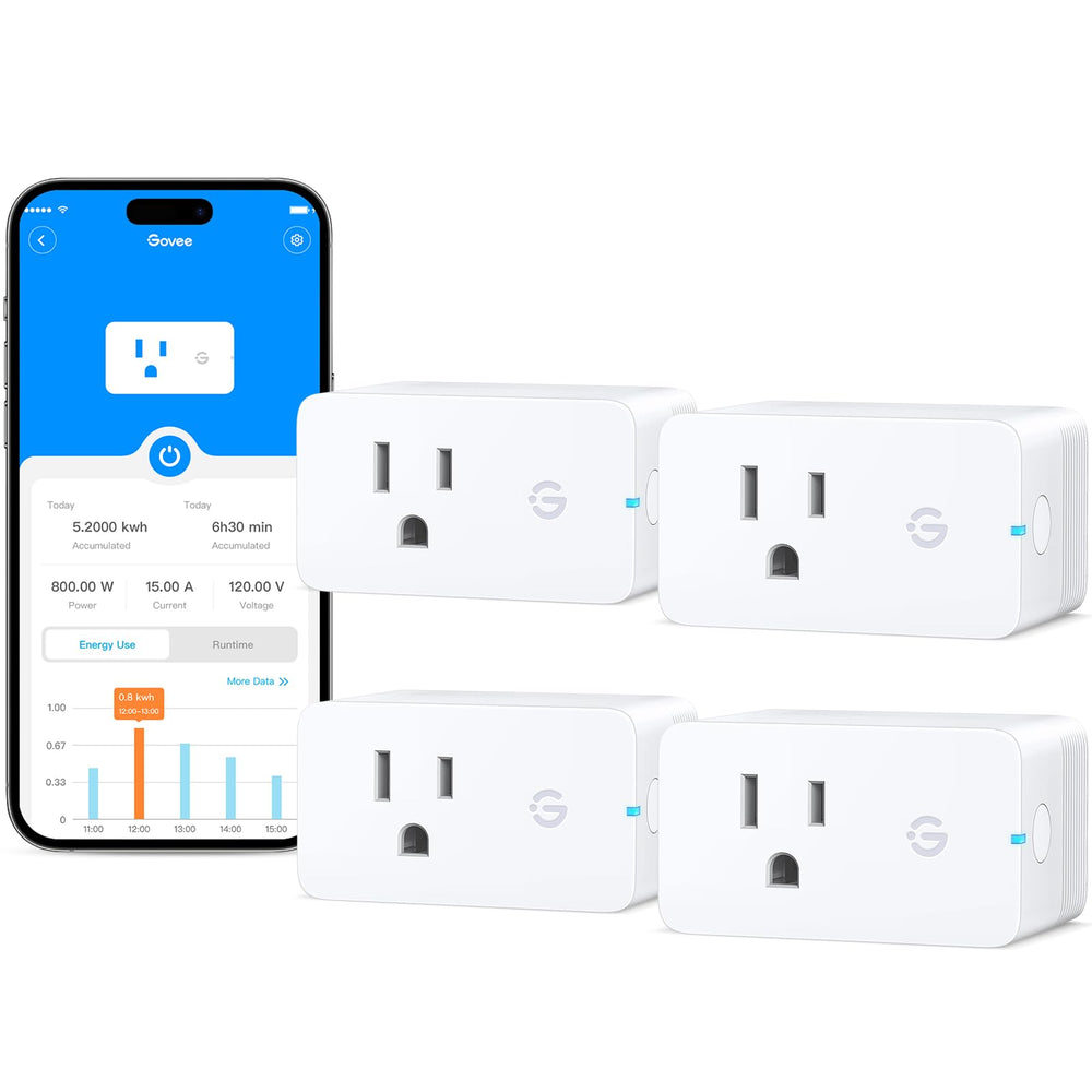 Govee enchufe frontal pack 4 muestra diseño compacto y control conveniente