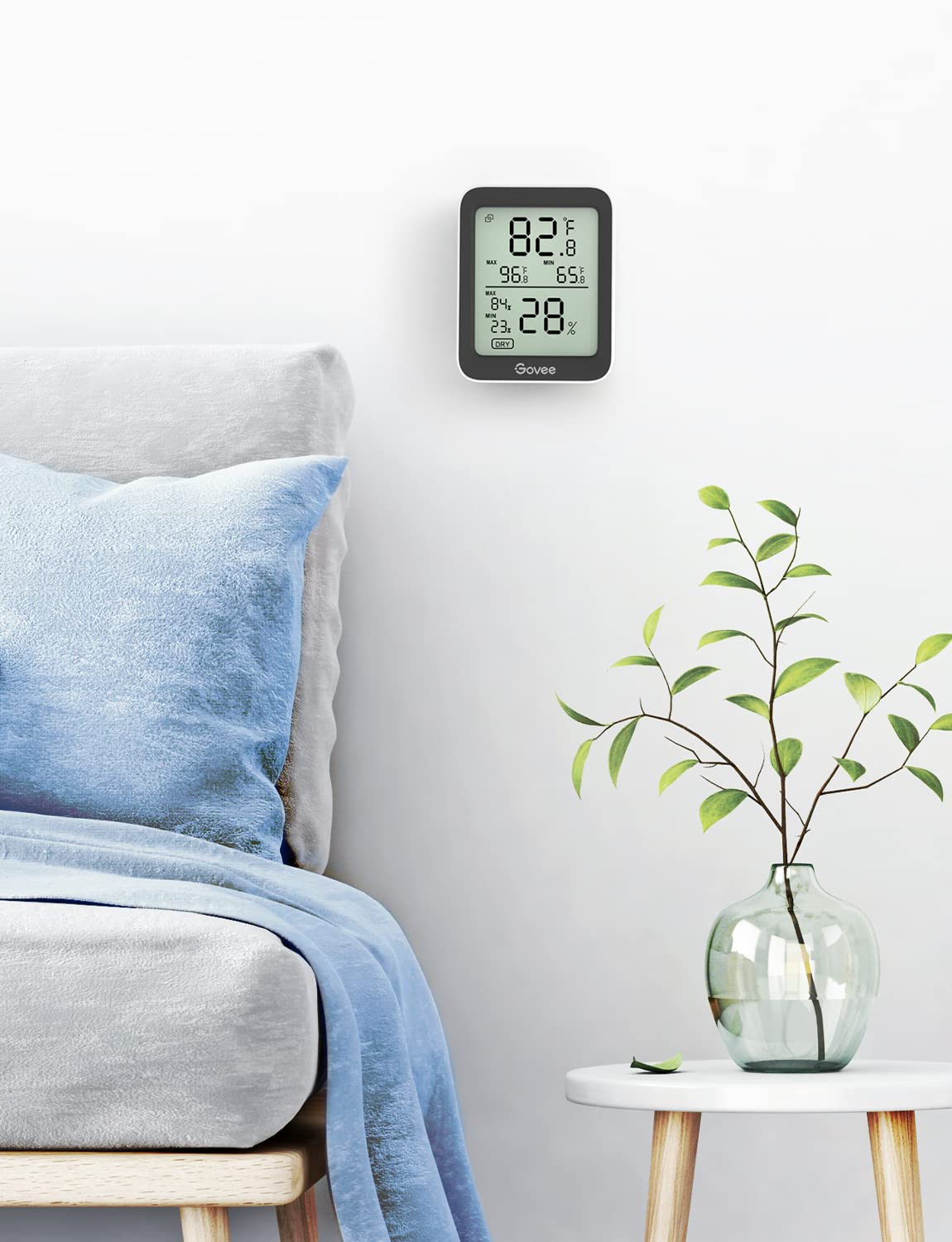 Govee embalaje y las tres unidades del pack para monitoreo en varias habitaciones