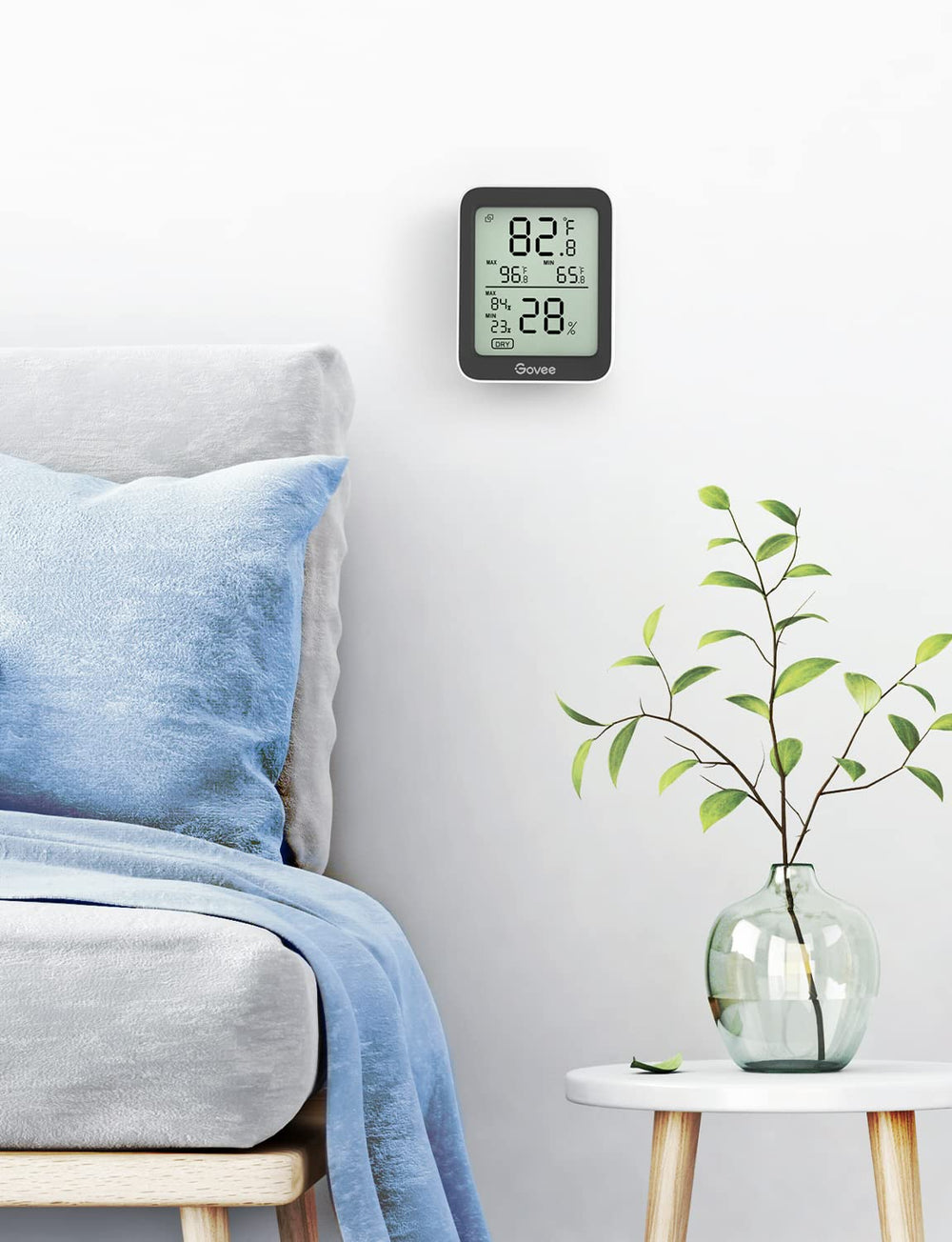 Govee embalaje y las tres unidades del pack para monitoreo en varias habitaciones