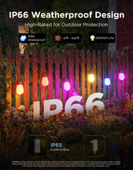 Govee primer plano de la carcasa IP66 mostrando resistencia y protección contra lluvia