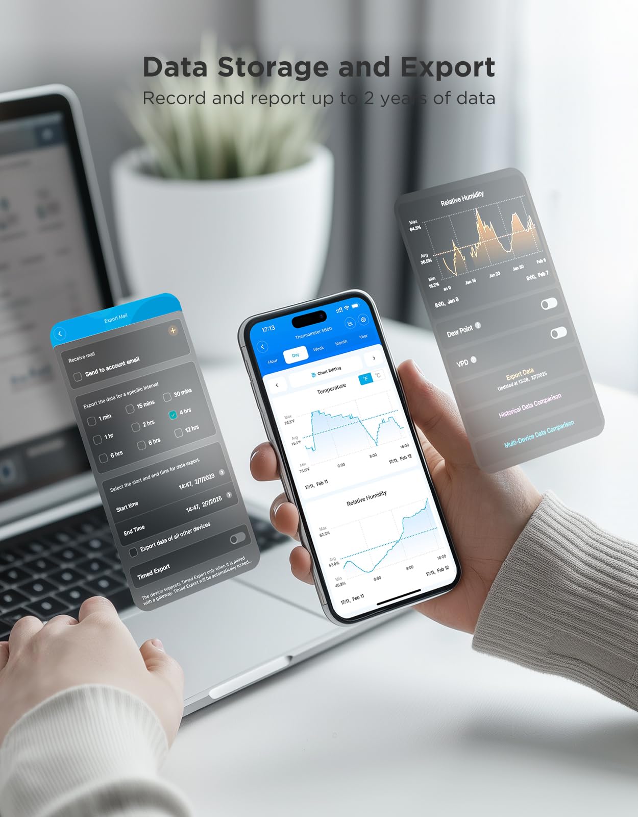 GoveeLife sensor junto a moneda demostrando tamaño compacto y portabilidad
