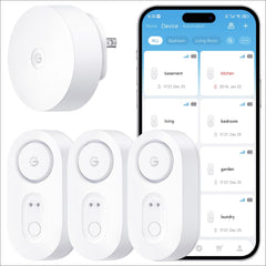 GoveeLife sensor frontal mostrando diseño compacto y protección IP67