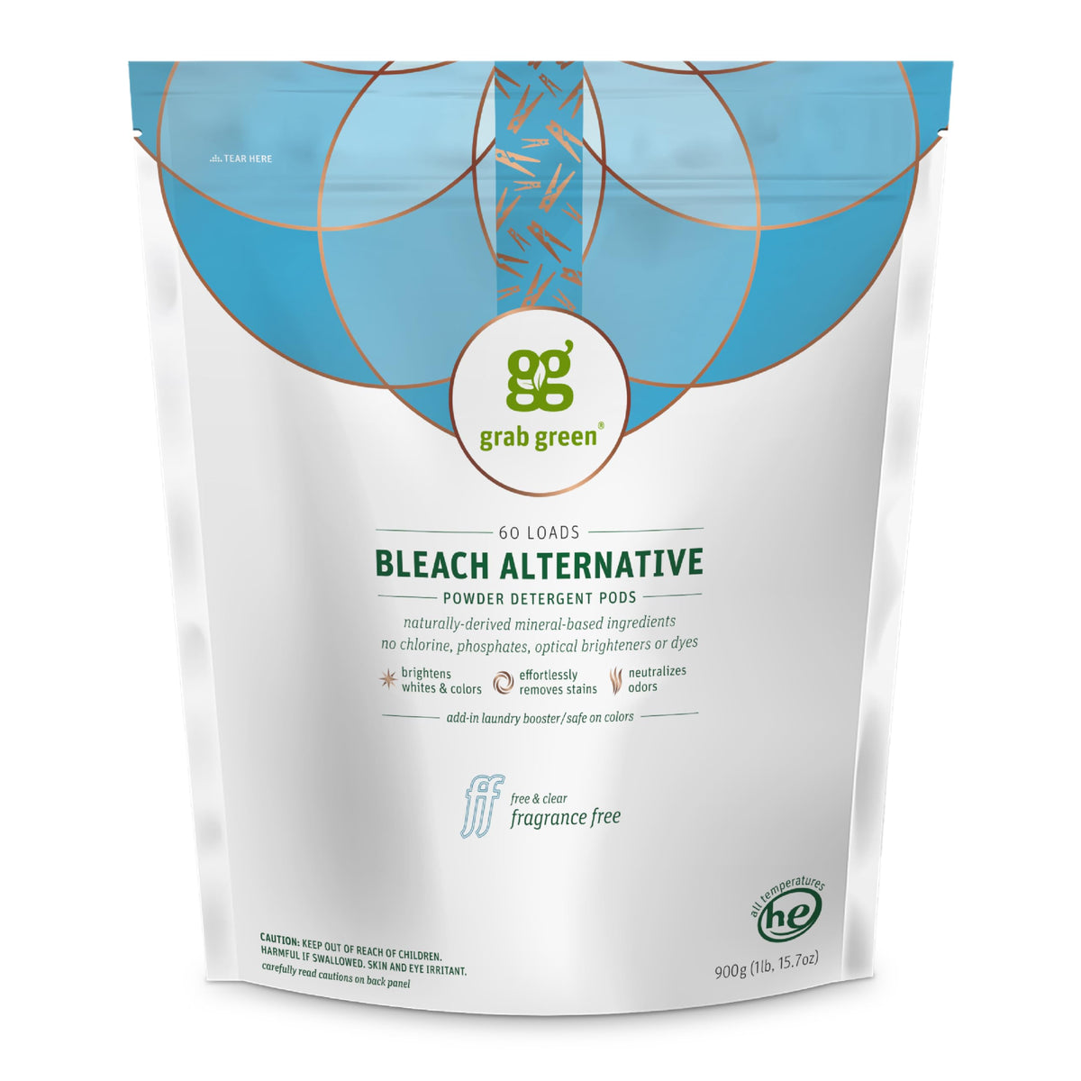 Grab Green caja frontal de pods sin fragancia mostrando el envase y cantidad