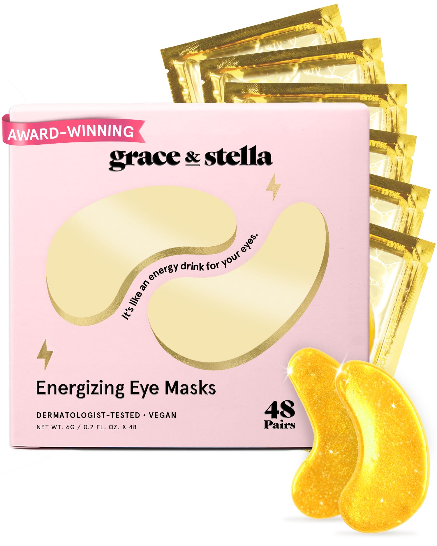 grace & stella envase frontal mostrando 48 pares y diseño atractivo