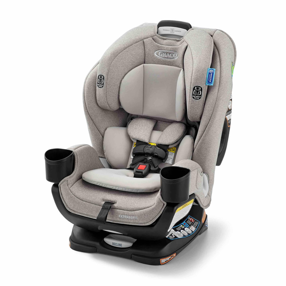 Graco Extend2Fit Ashten vista frontal, permite instalación segura y ajuste fácil