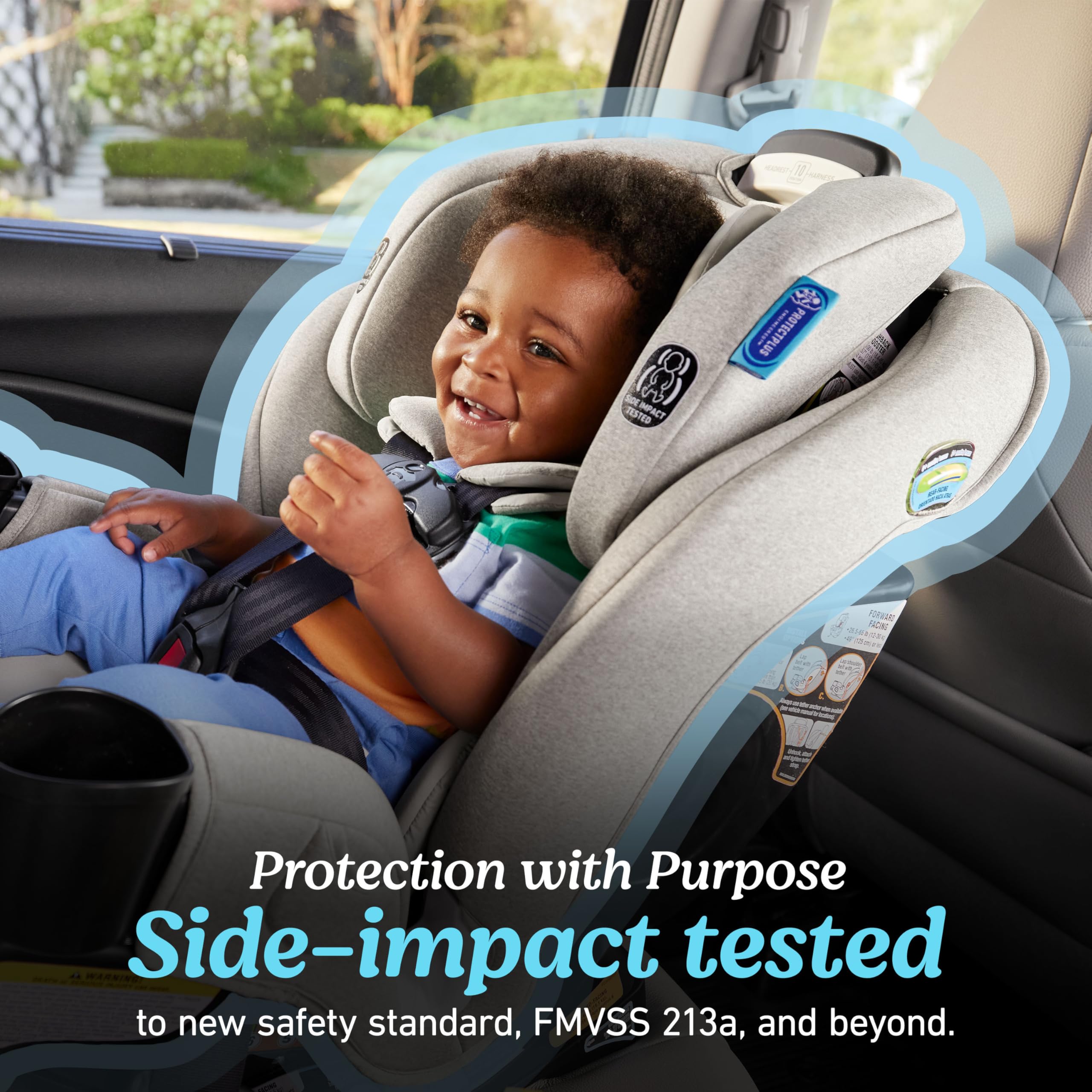 Graco Extend2Fit Ashten uso rear-facing con mayor espacio para piernas, mayor comodidad