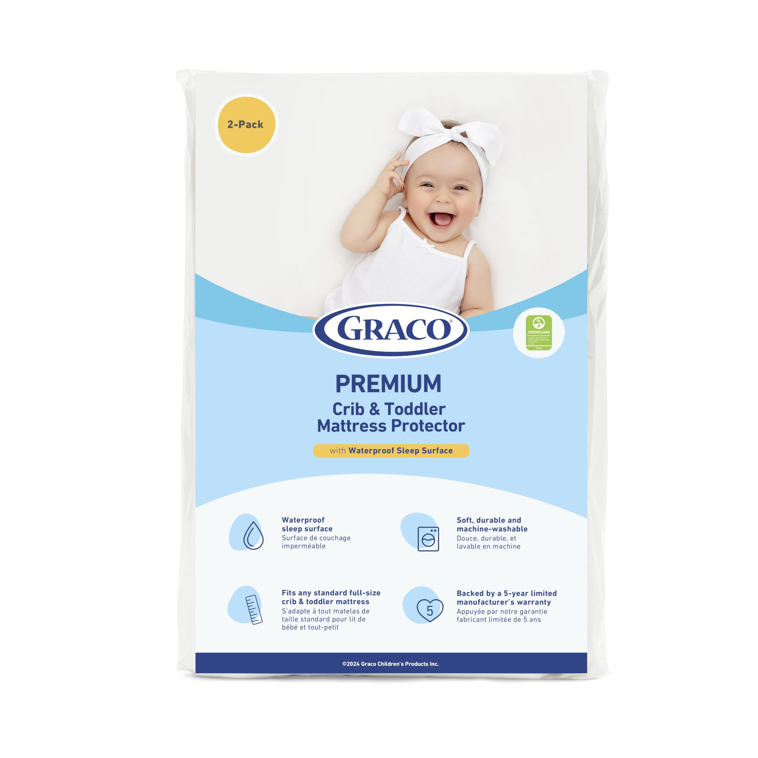 Graco vista frontal del empaque mostrando protector y beneficios