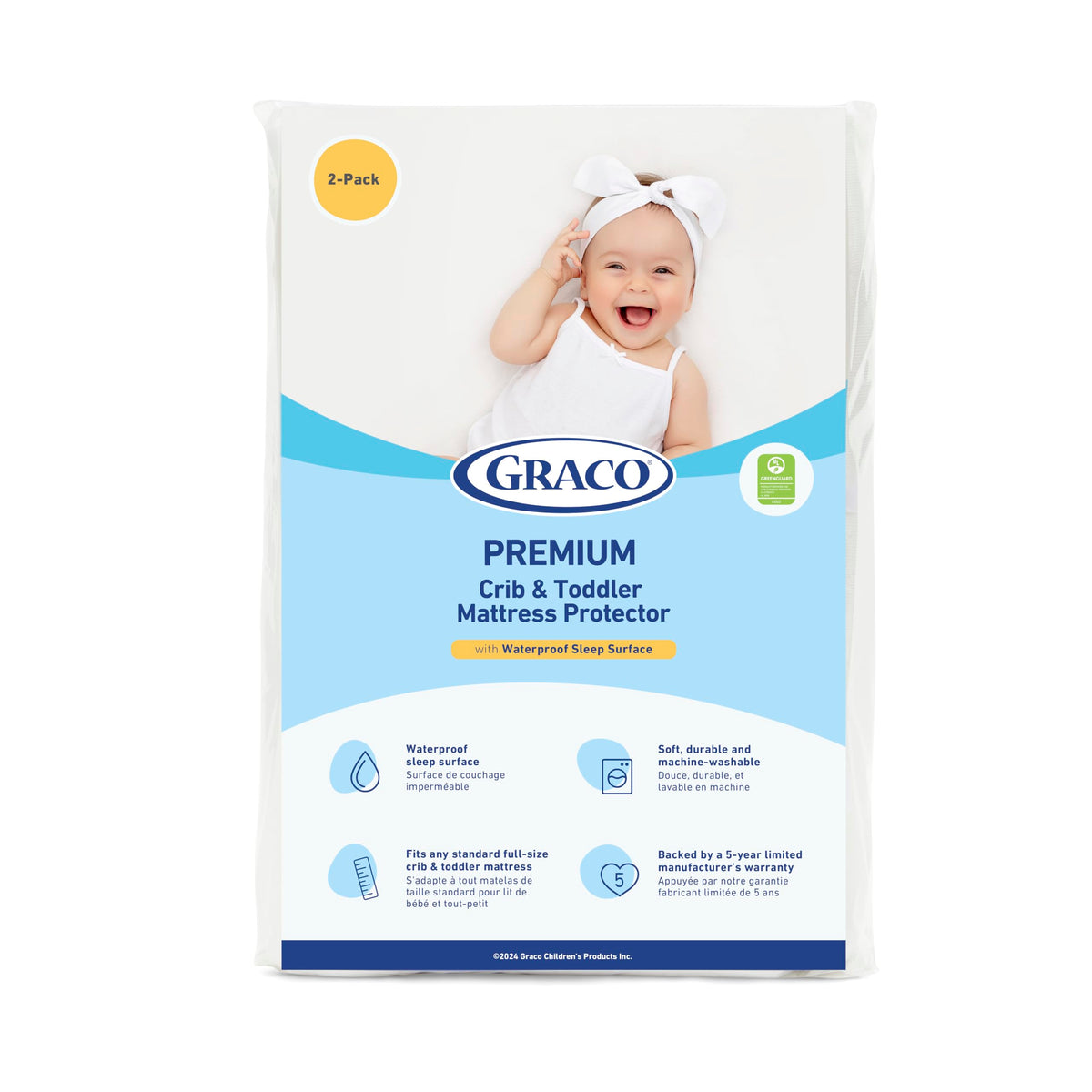 Graco vista frontal del empaque mostrando protector y beneficios