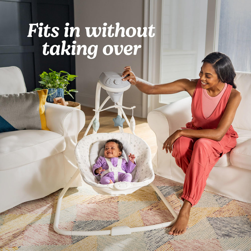 Graco Simple Sway panel con controles y opción de enchufe para ahorro