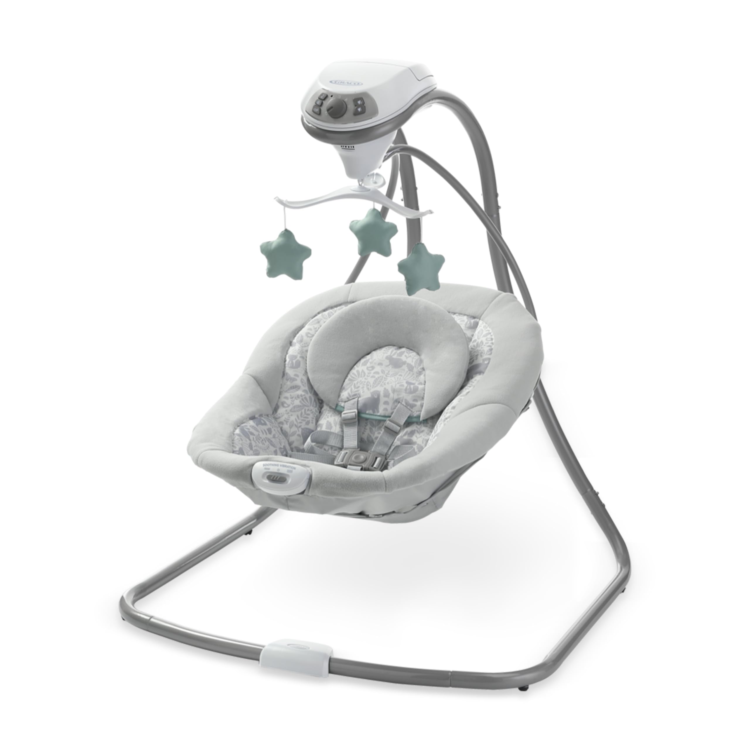 Graco Simple Sway vista frontal mostrando asiento cómodo y balanceo