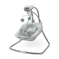 Graco Simple Sway vista frontal mostrando asiento cómodo y balanceo