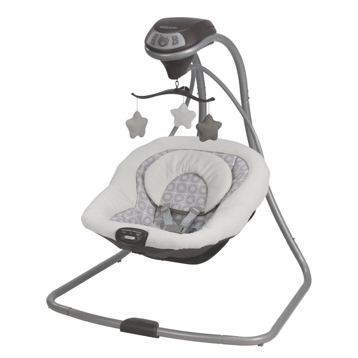 Graco Simple Sway vista frontal mostrando diseño compacto y confort