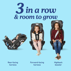 Graco SlimFit3 LX detalle del arnés Simply Safe Adjust para ajustes sin re-enhebrar