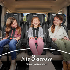 Graco SlimFit3 LX lado con canales AirFlow que proporcionan ventilación para confort
