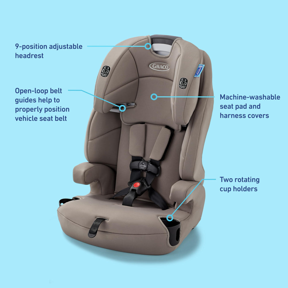 Graco Tranzitions configurada como highback booster para soporte lateral
