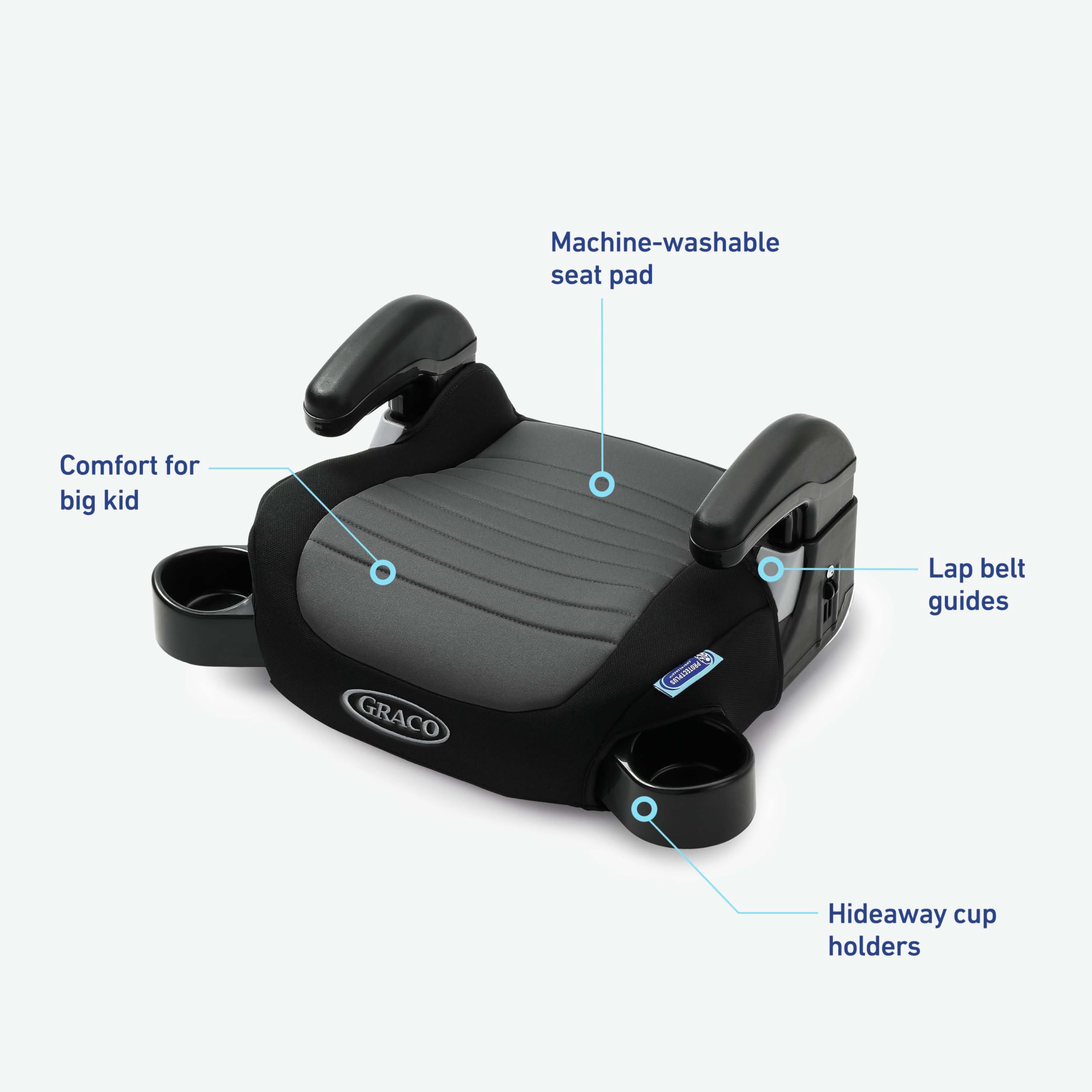 Graco TurboBooster Denton comparación de escala para evaluar ajuste en asientos