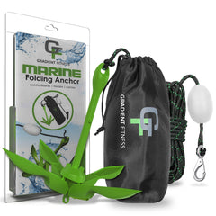 Gradient Fitness ancla frontal verde mostrando diseño de 4 aletas y peso