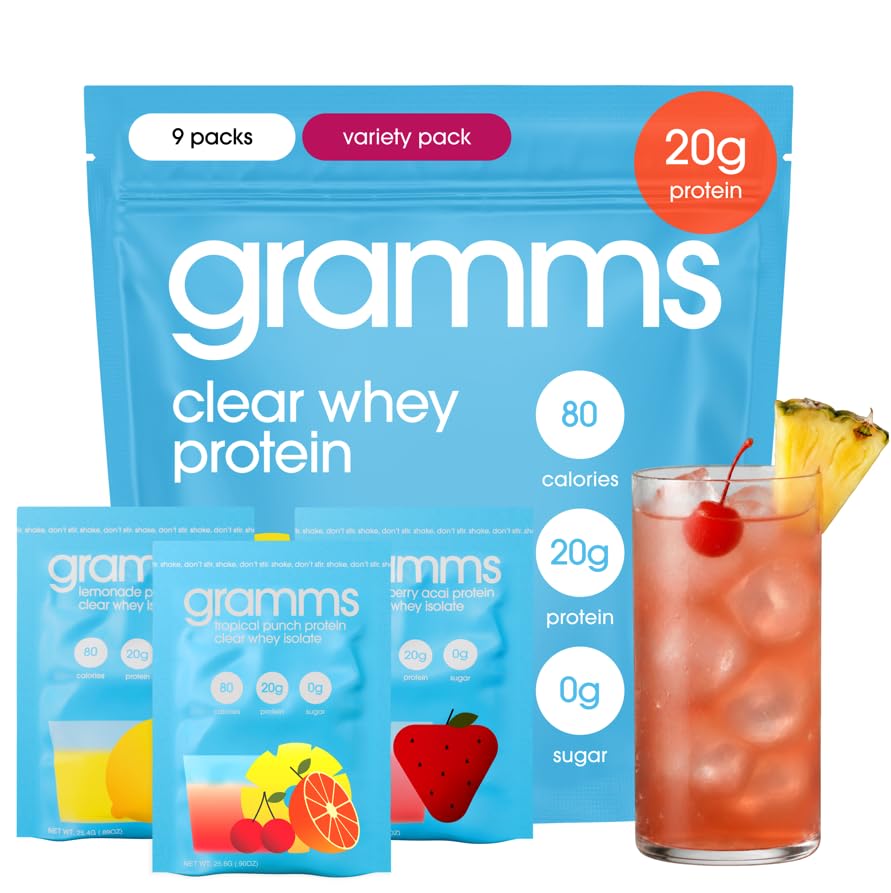 GRAMMS frente del empaque mostrando diseño y conveniencia