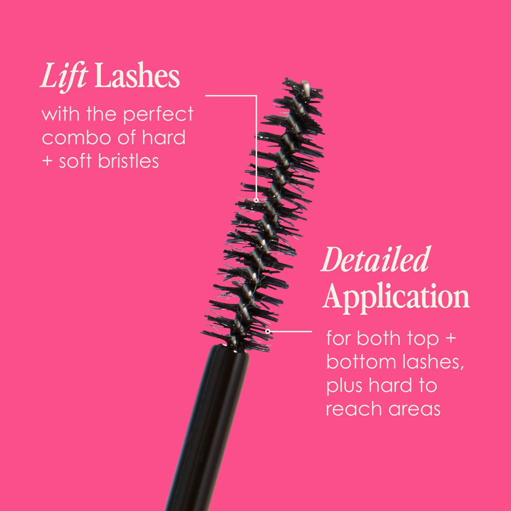 Grande Cosmetics comparación antes y después mostrando mayor largo y densidad