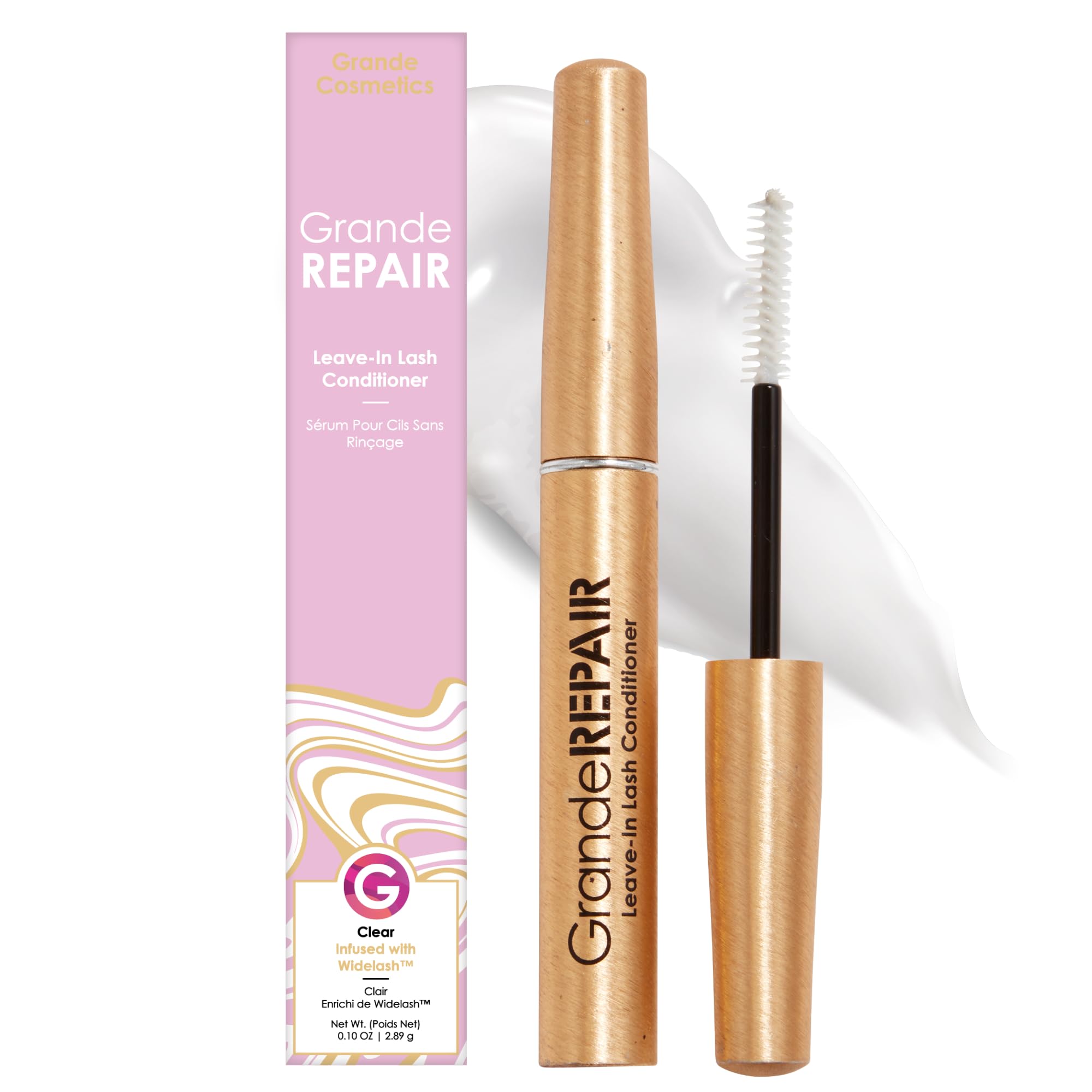 Grande Cosmetics envase frontal de GrandeREPAIR, protección y suavidad visibles