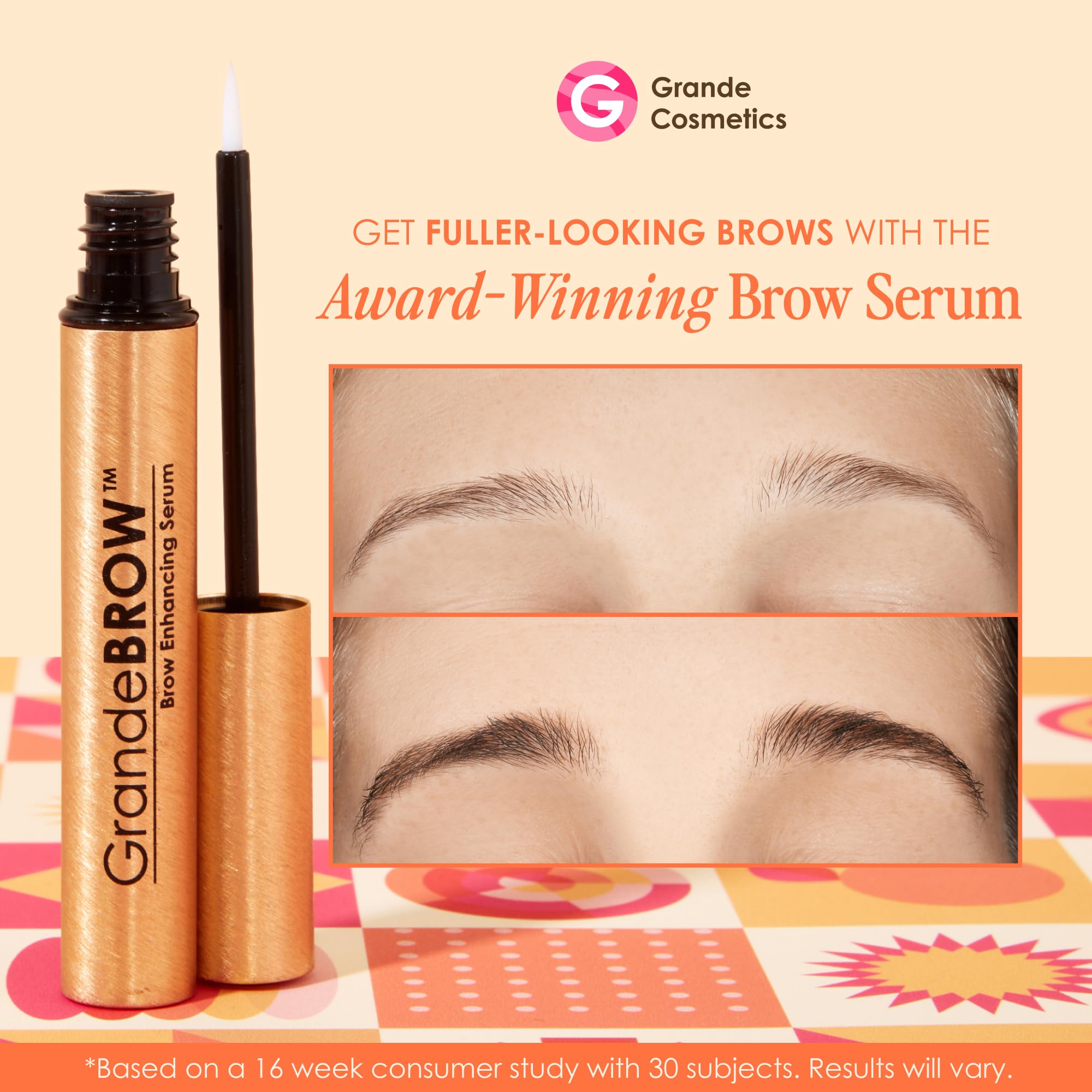 Grande Cosmetics primer plano del aplicador suave de GrandeBROW para trazos precisos