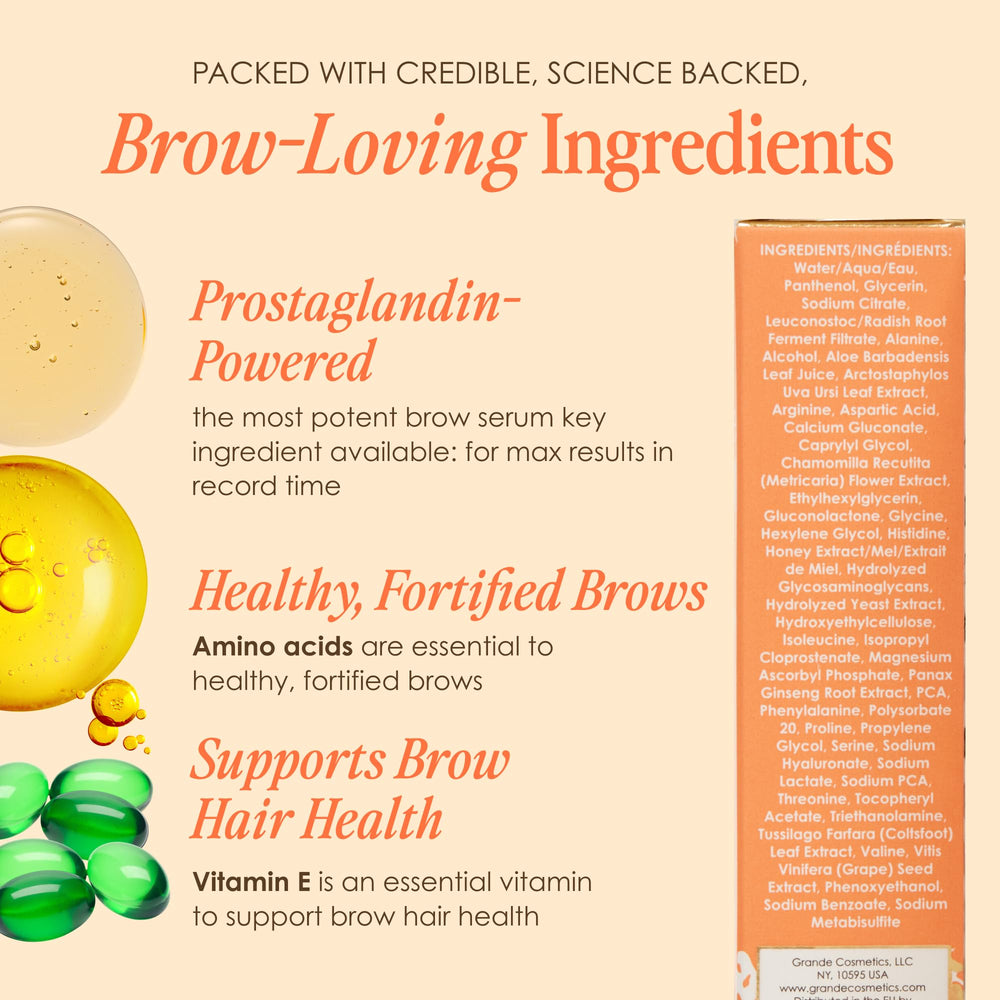 Grande Cosmetics etiqueta con ingredientes del sérum, destaca fórmula vegana y segura