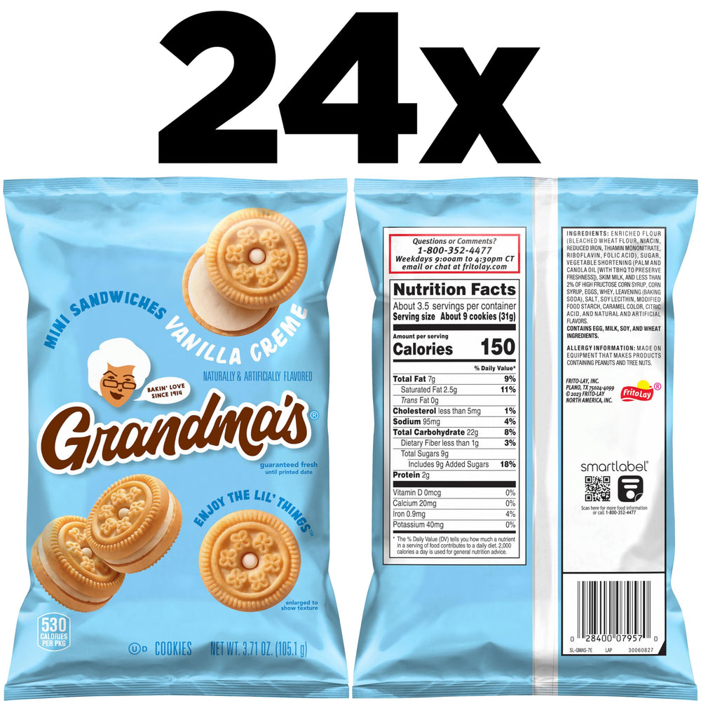 Grandma's primer plano textura crujiente de la galleta y crema