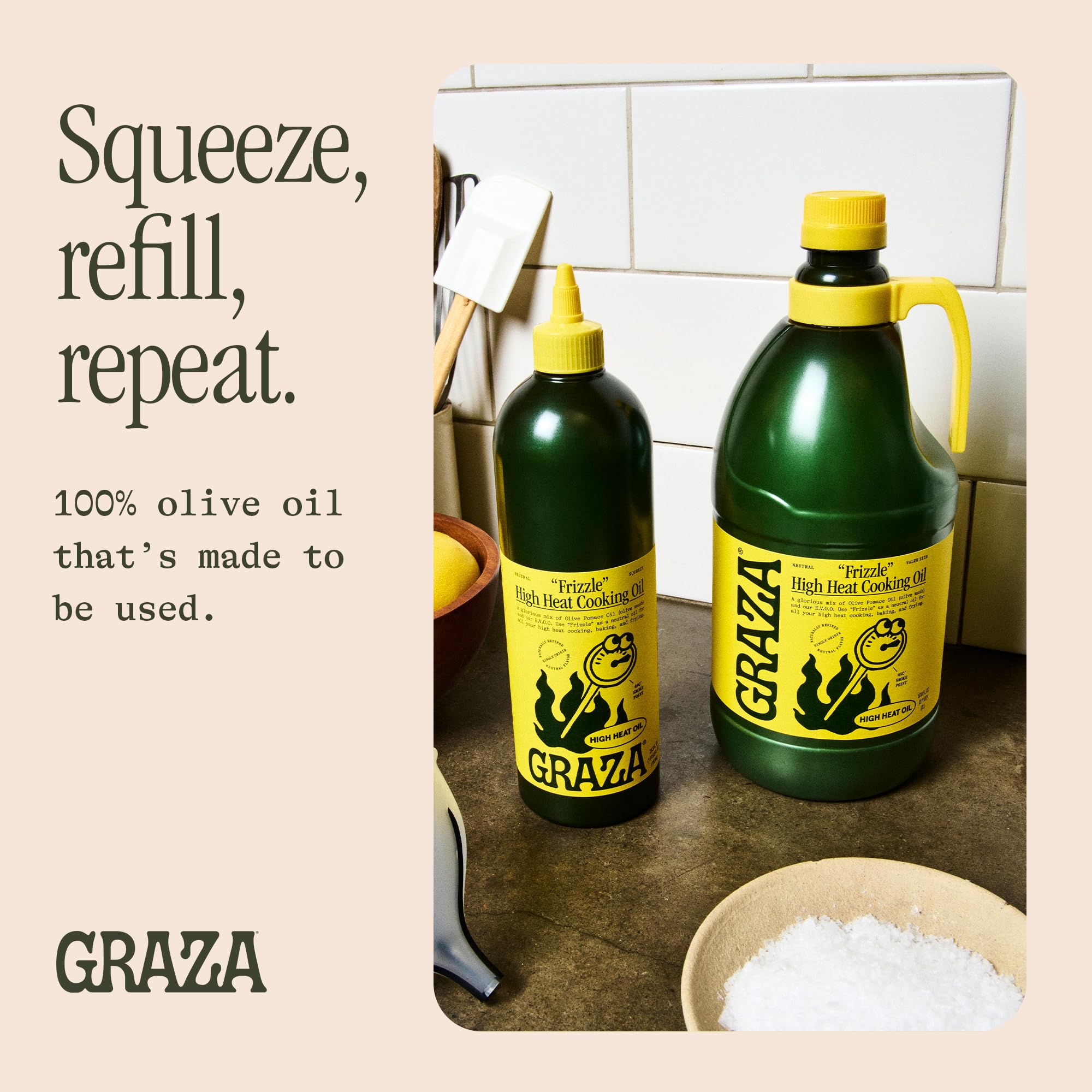Etiqueta Graza Frizzle con lista de ingredientes, transparencia y origen aceitunas
