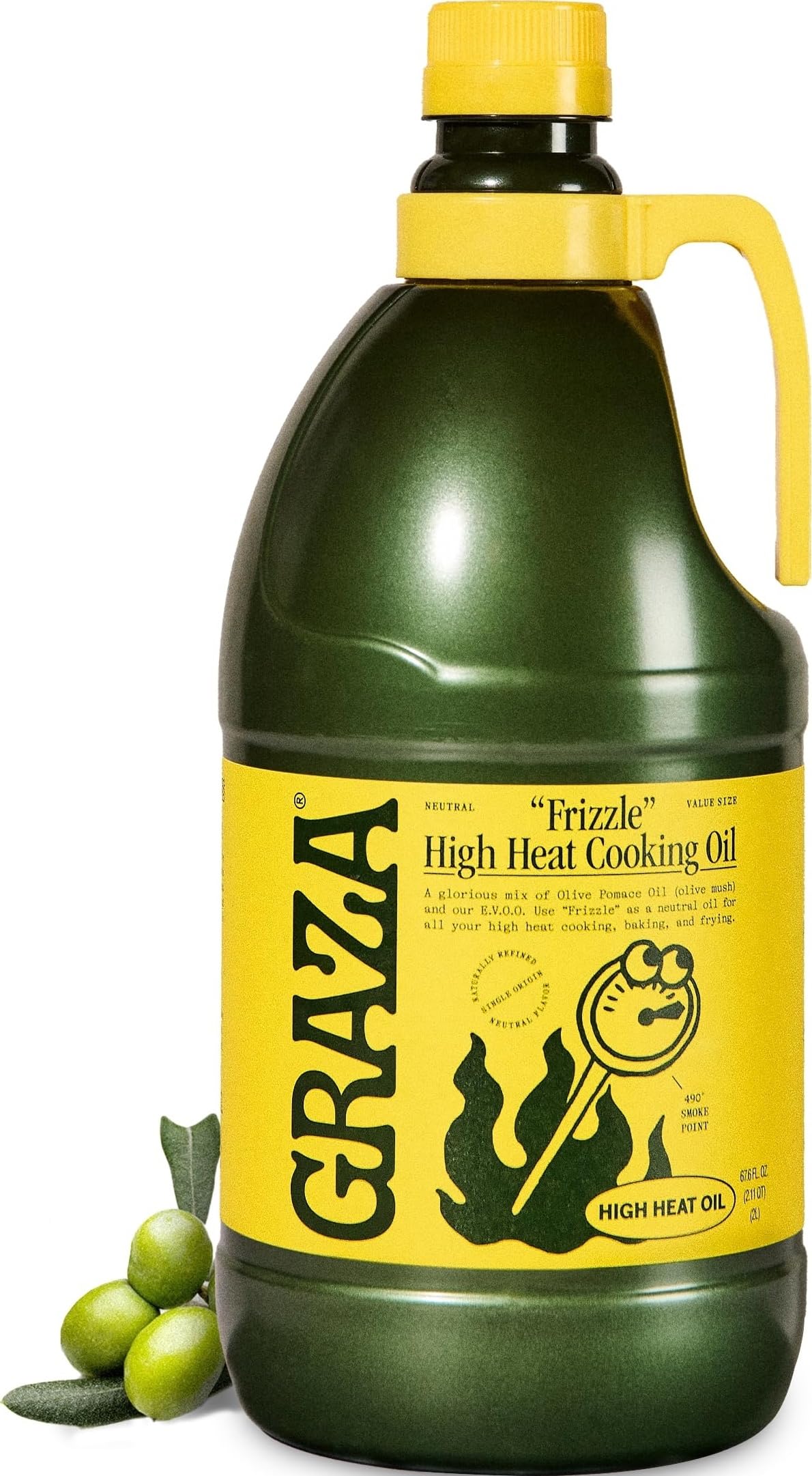 Envase Graza Frizzle 2L frente mostrando marca y formato, práctico para uso doméstico