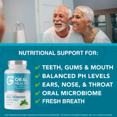 Great Oral Health tabletas masticables en mano para uso fácil y comodidad