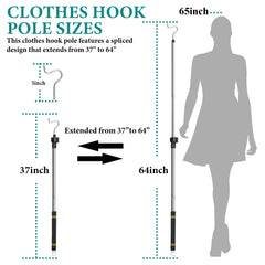 Greeily gancho de acero inoxidable resistente, seguro para colgar ropa