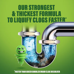 Green Gobbler envase de 1 galón junto a una regla para escala y ahorro