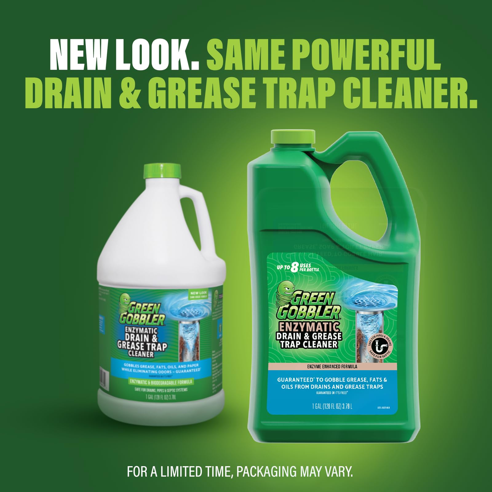 Green Gobbler label and storage instructions highlighting safe handling tips