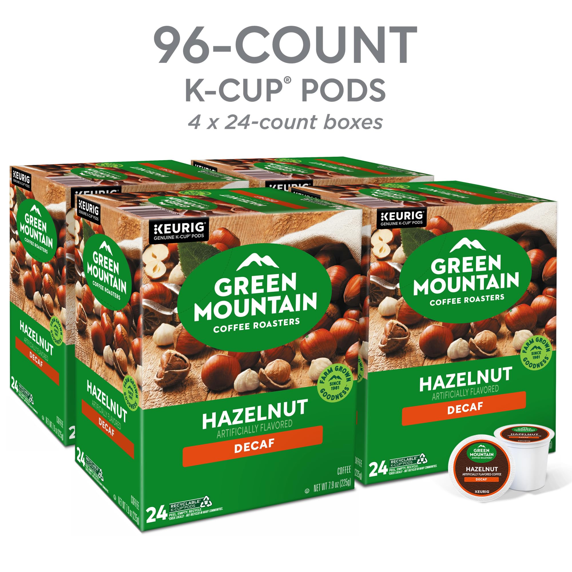 Green Mountain Coffee Roasters cápsulas dispuestas que muestran consistencia y sabor