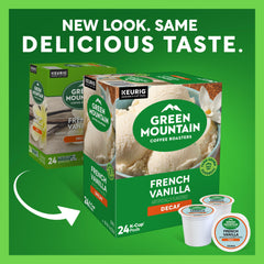 Green Mountain detalle de cápsula K-Cup mostrando sello de compatibilidad Keurig
