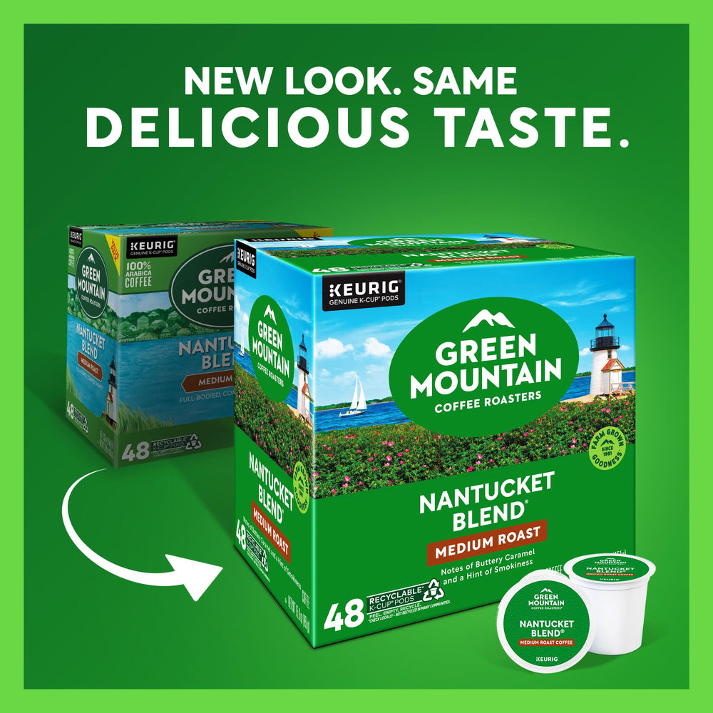 Green Mountain Coffee Roasters detalle de cápsula K-Cup listo para usar y frescura garantizada