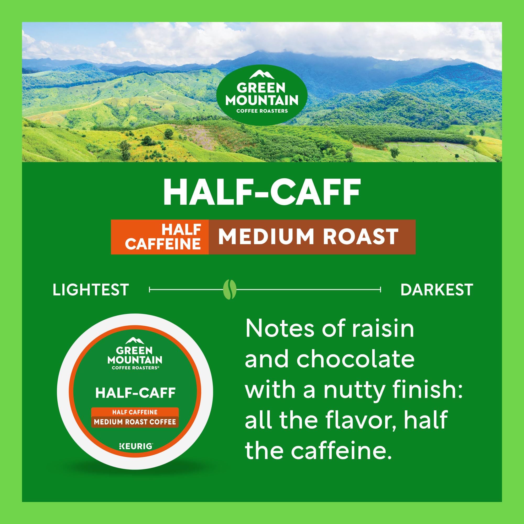Green Mountain Coffee Roasters etiqueta con certificación kosher y responsable
