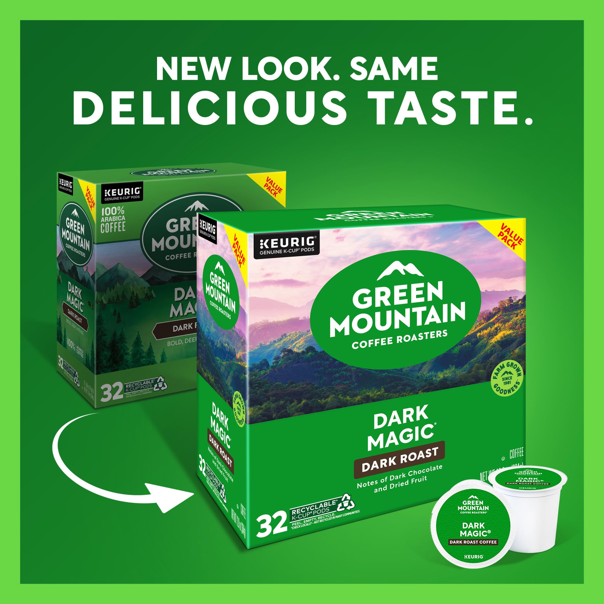 Green Mountain Coffee Roasters cápsula K-Cup abierta destacando facilidad de uso