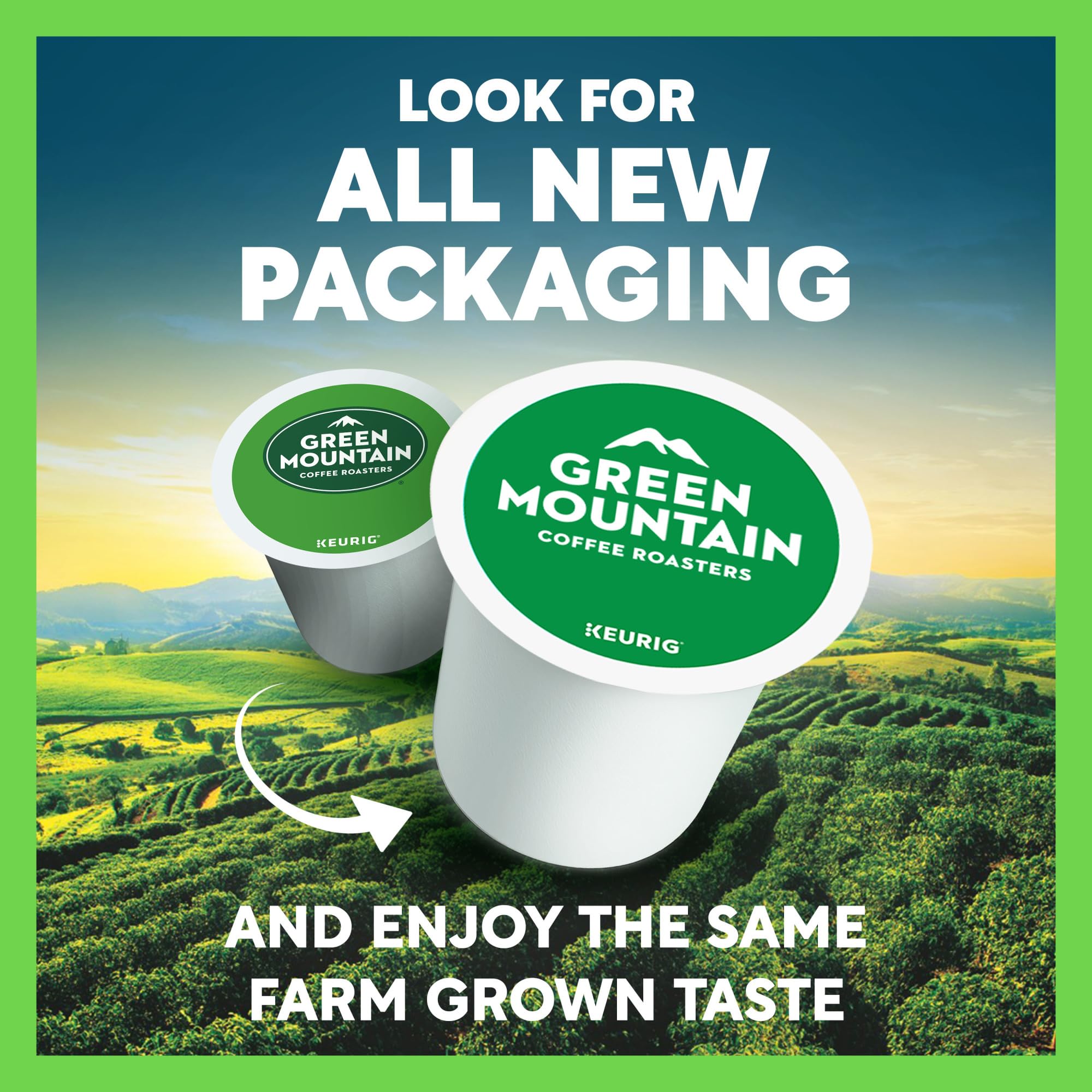 Green Mountain Coffee Roasters cápsula K-Cup en primer plano para extracción consistente