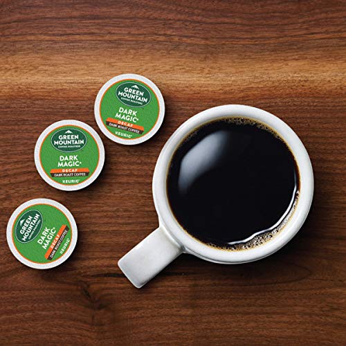 Green Mountain Coffee Roasters ilustración de notas frutales y chocolate que sugiere sabor