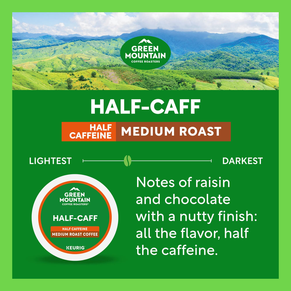 Green Mountain Coffee Roasters cápsula insertada en cafetera Keurig para extracción rápida