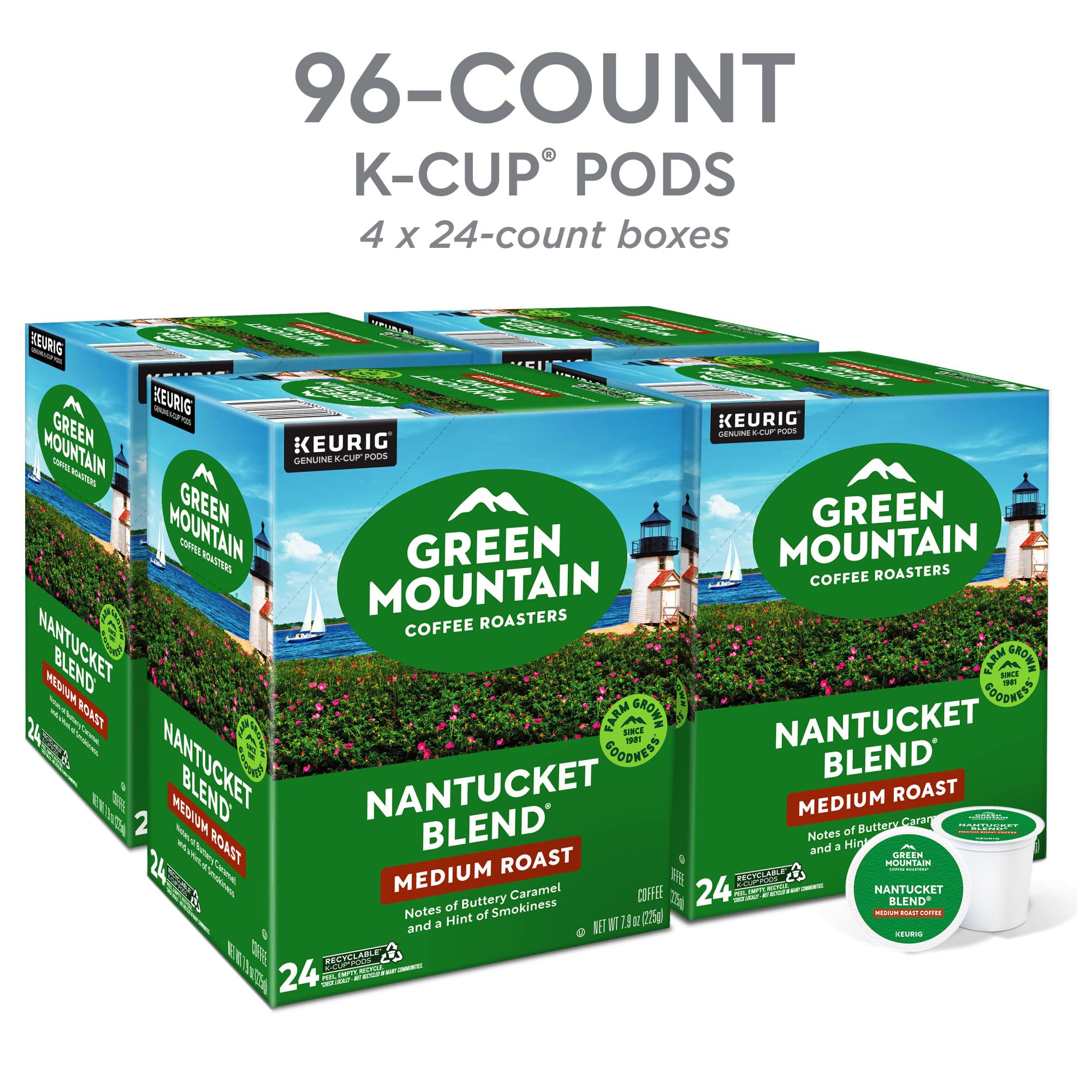 Green Mountain paquete de 96 cápsulas apiladas, ahorro y suministro prolongado