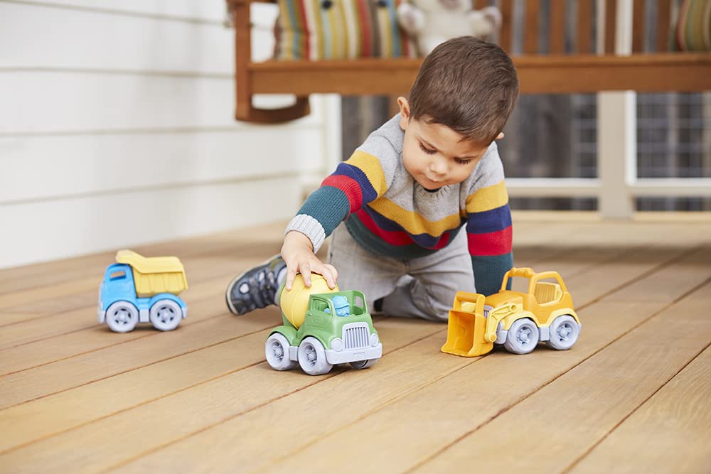Green Toys primer plano del plástico reciclado y acabados, durabilidad visible