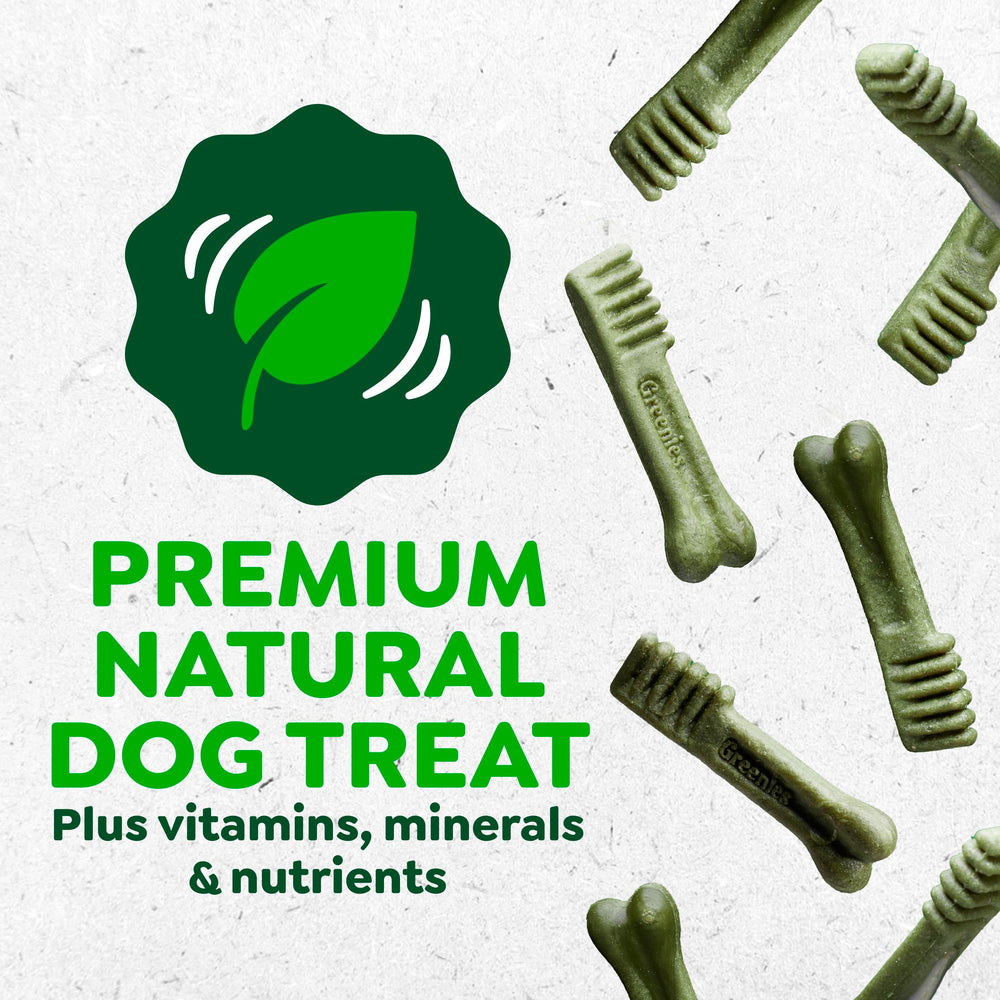 Greenies etiqueta con ingredientes y vitaminas para soporte oral