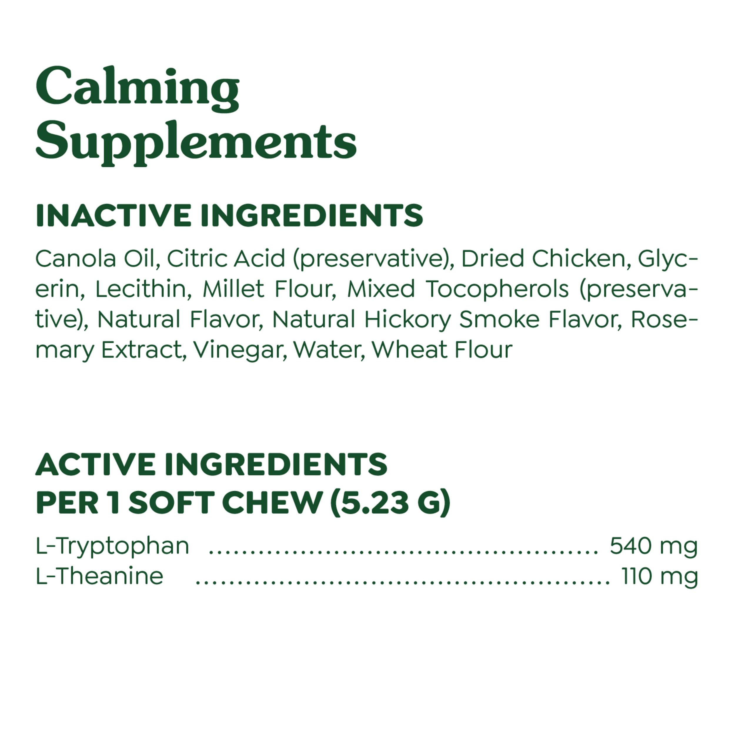Greenies etiqueta con ingredientes y nutrientes para confianza del consumidor