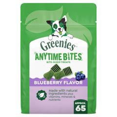 Greenies paquete frontal arándano mostrando diseño y conveniencia