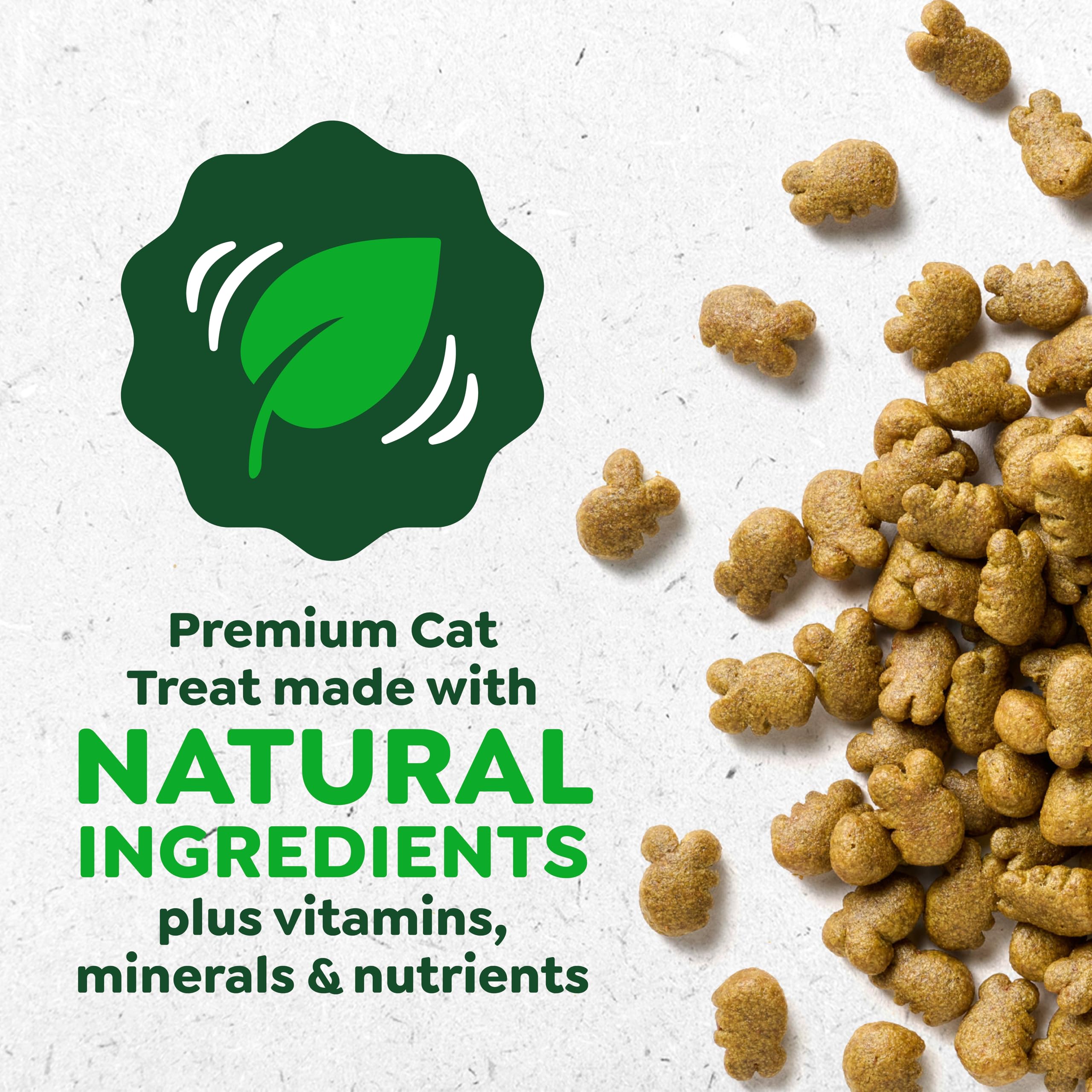 Treats beside a ruler showing Greenies size and portion control benefit